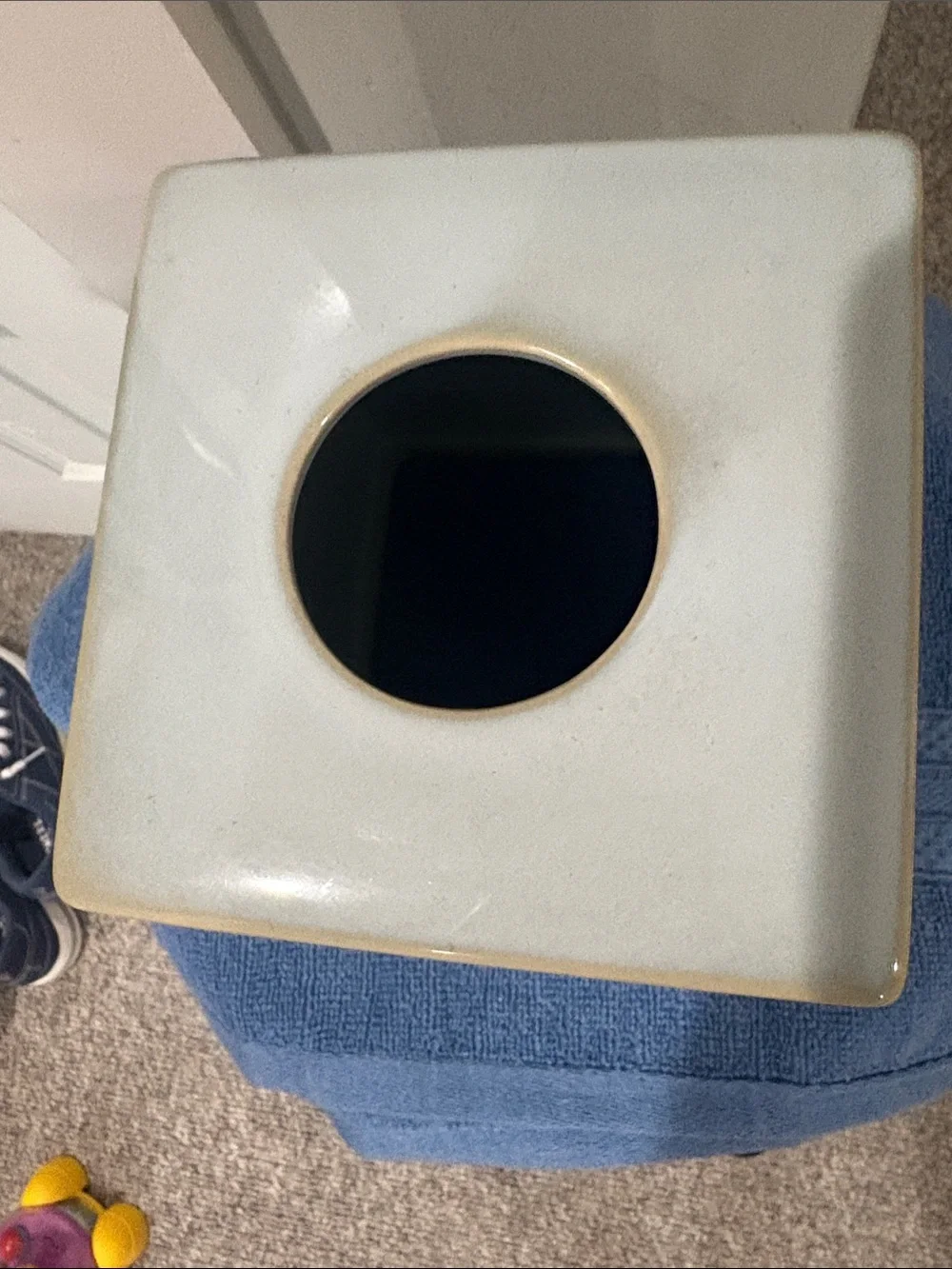 Textured Ceramic Vase in Cream